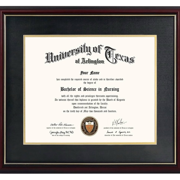 GraduationMall 11x14 Diploma Frame with Black over Gold Mat (055) - Picture 1 of 4